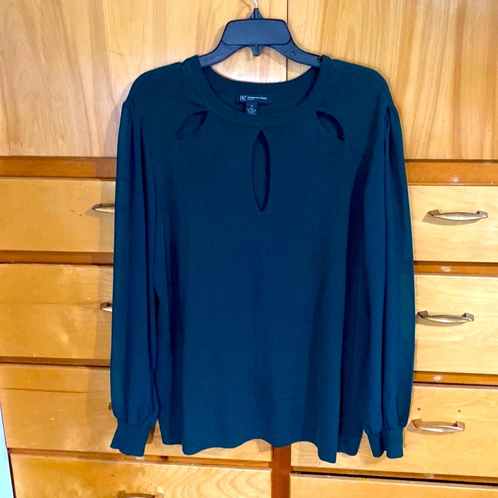 INC Green Dressy Sweater